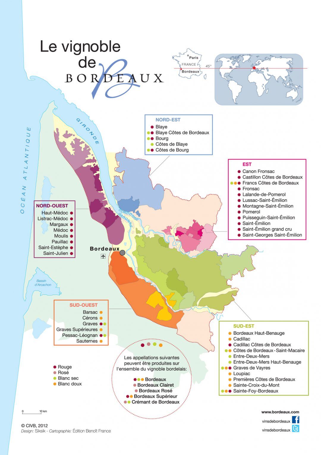 Bordeaux France Map Of Regions