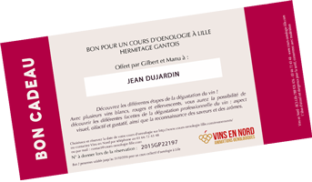 Cours d’oenologie pour Noël